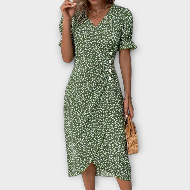 Susanne – elegant dameblomsterkjole