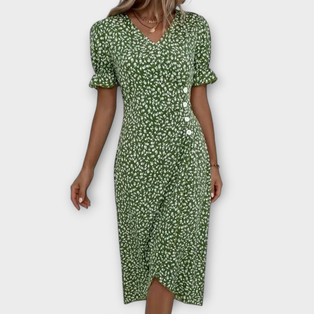 Susanne – elegant dameblomsterkjole