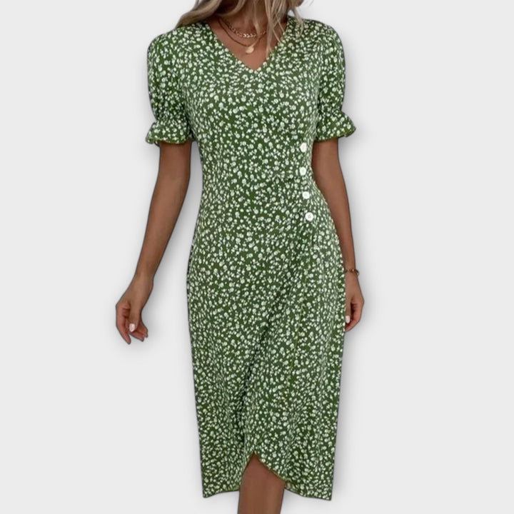 Susanne – elegant dameblomsterkjole