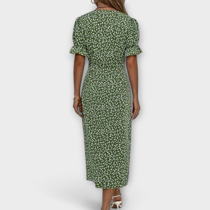 Susanne – elegant dameblomsterkjole