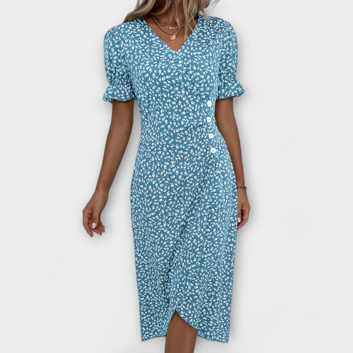 Susanne – elegant dameblomsterkjole