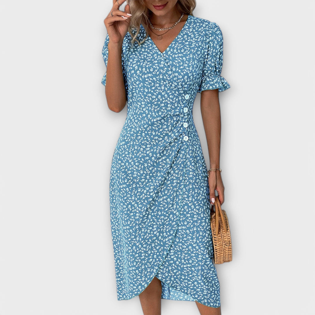 Susanne – elegant dameblomsterkjole