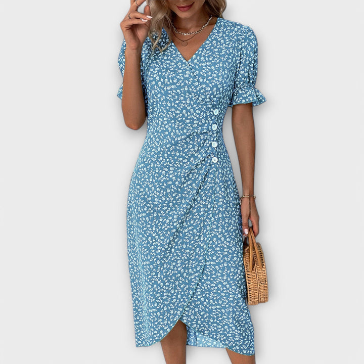 Susanne – elegant dameblomsterkjole