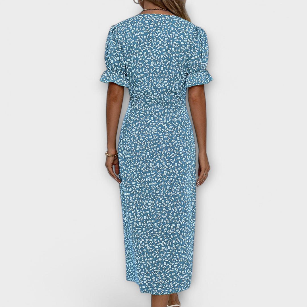 Susanne – elegant dameblomsterkjole