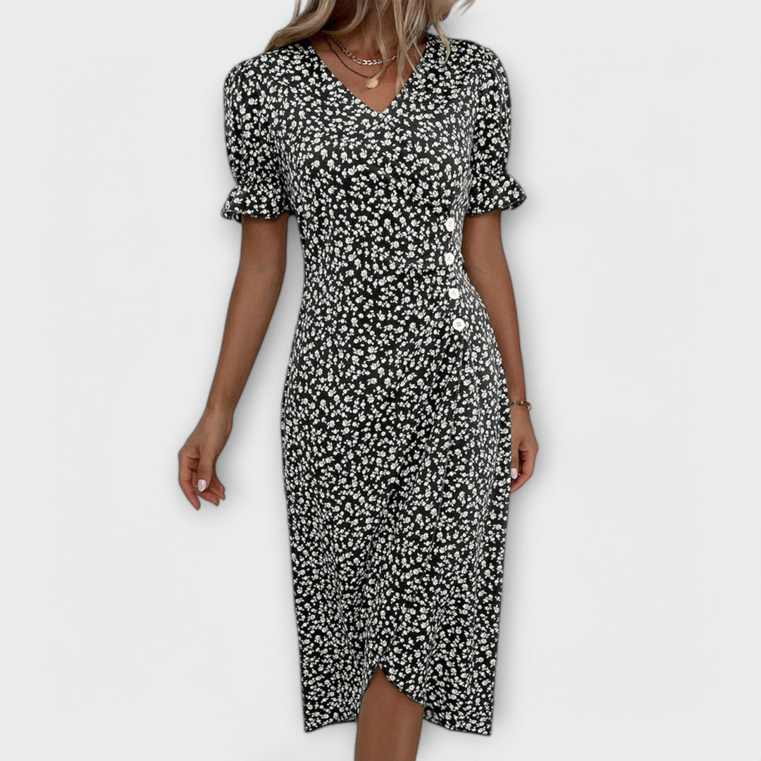 Susanne – elegant dameblomsterkjole