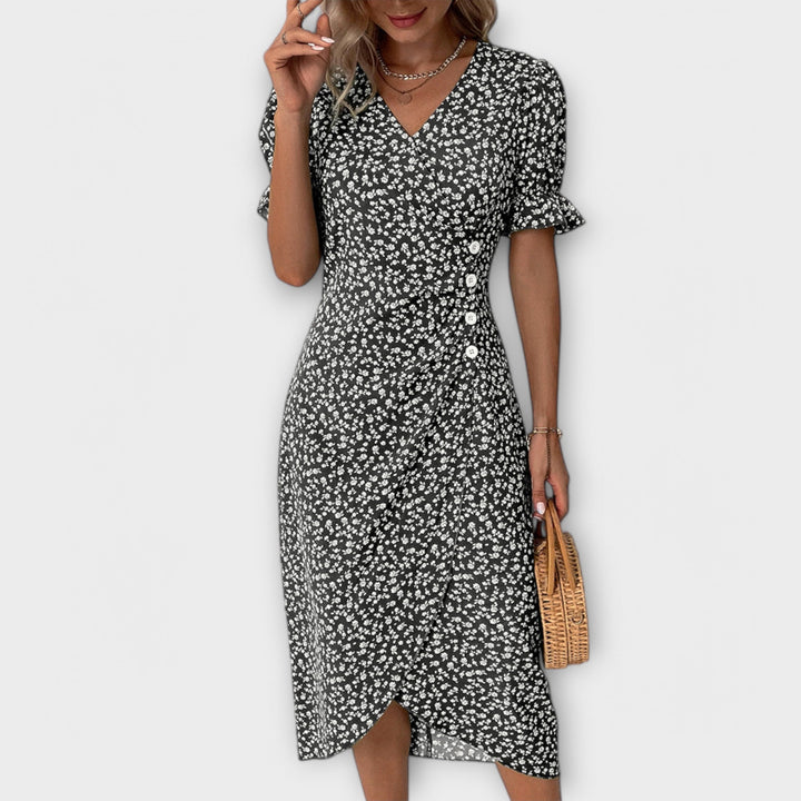 Susanne – elegant dameblomsterkjole