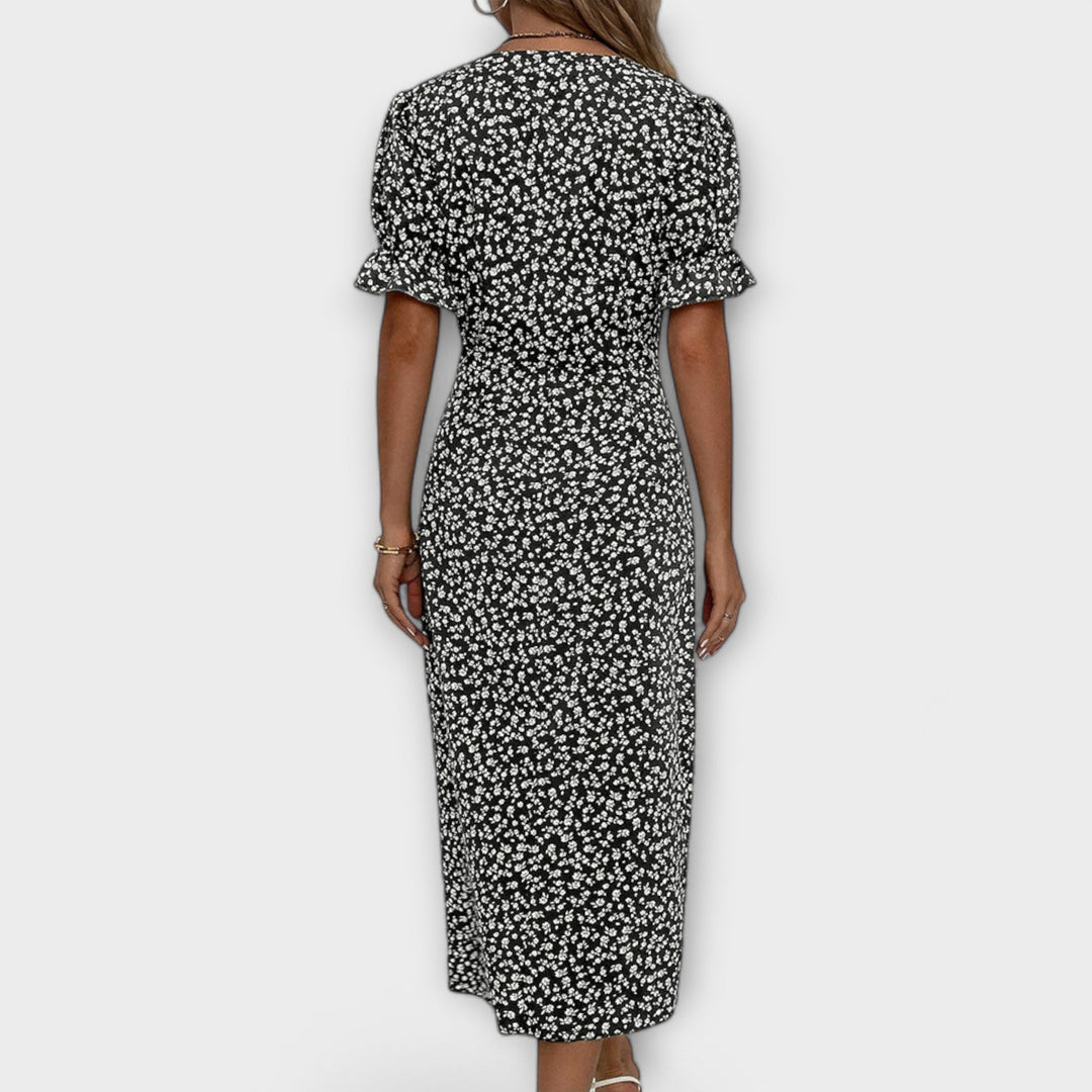Susanne – elegant dameblomsterkjole