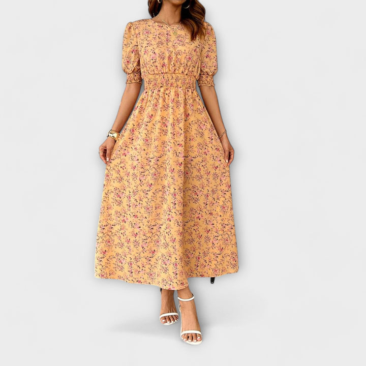 Kirsten - Kleid mit Rundhalsausschnitt und Blumenmuster
