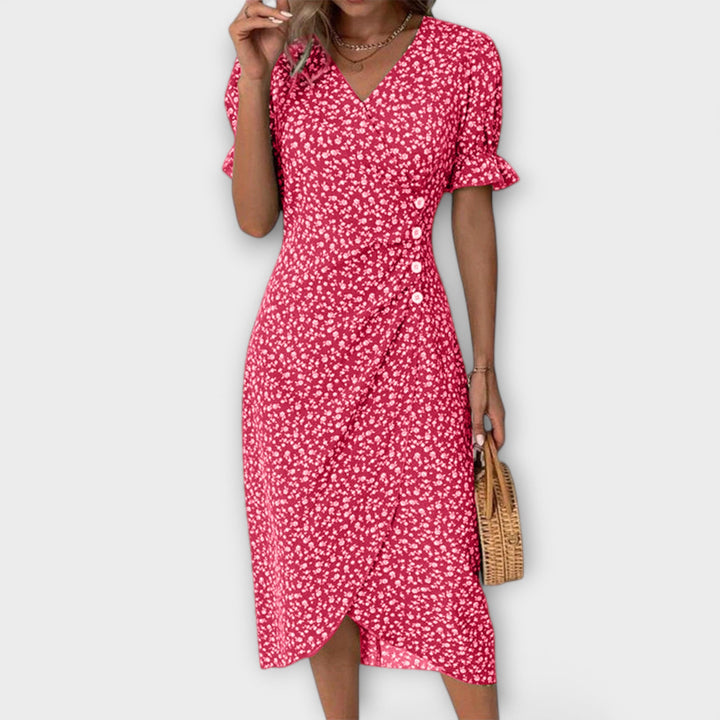 Susanne – elegant dameblomsterkjole