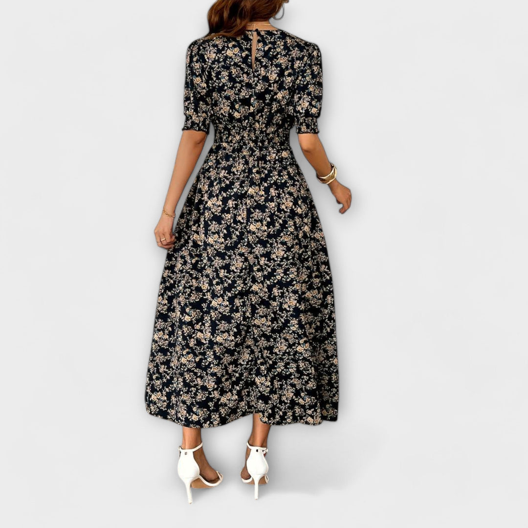 Kirsten - Kleid mit Rundhalsausschnitt und Blumenmuster
