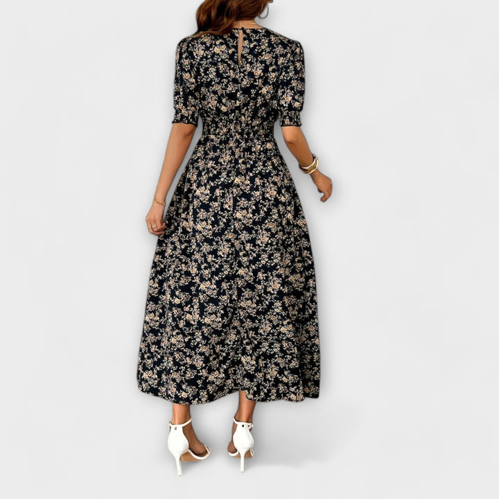 Kirsten - Kleid mit Rundhalsausschnitt und Blumenmuster