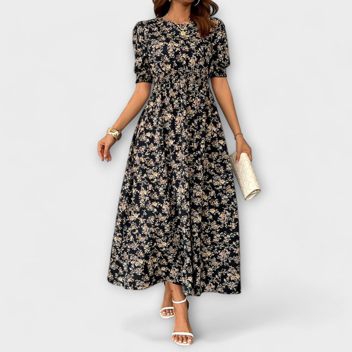 Kirsten - Kleid mit Rundhalsausschnitt und Blumenmuster