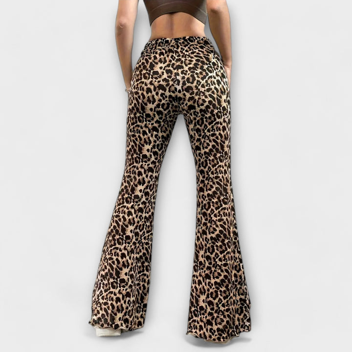 Leopard bootcut-buks