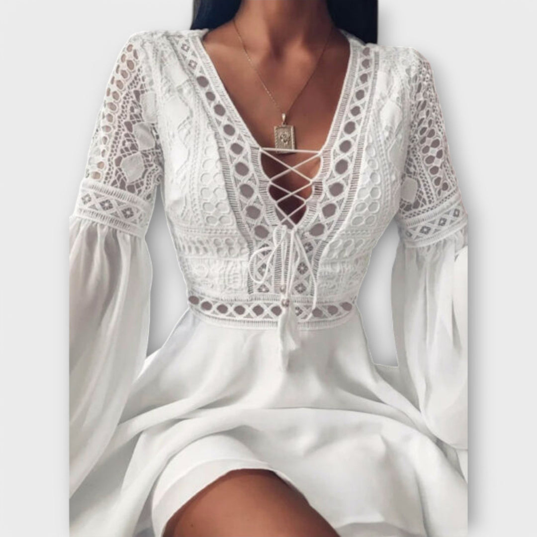 Else - Kort boho-kjole