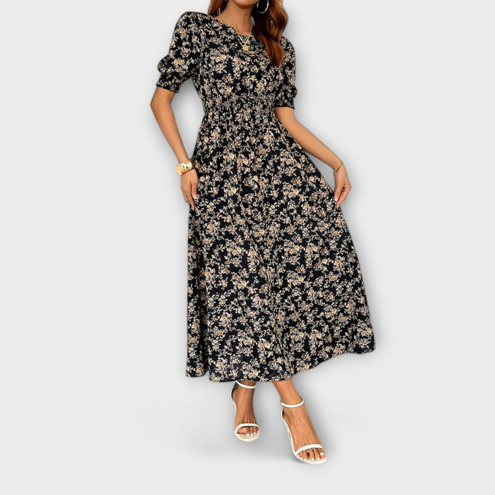 Kirsten - Kleid mit Rundhalsausschnitt und Blumenmuster