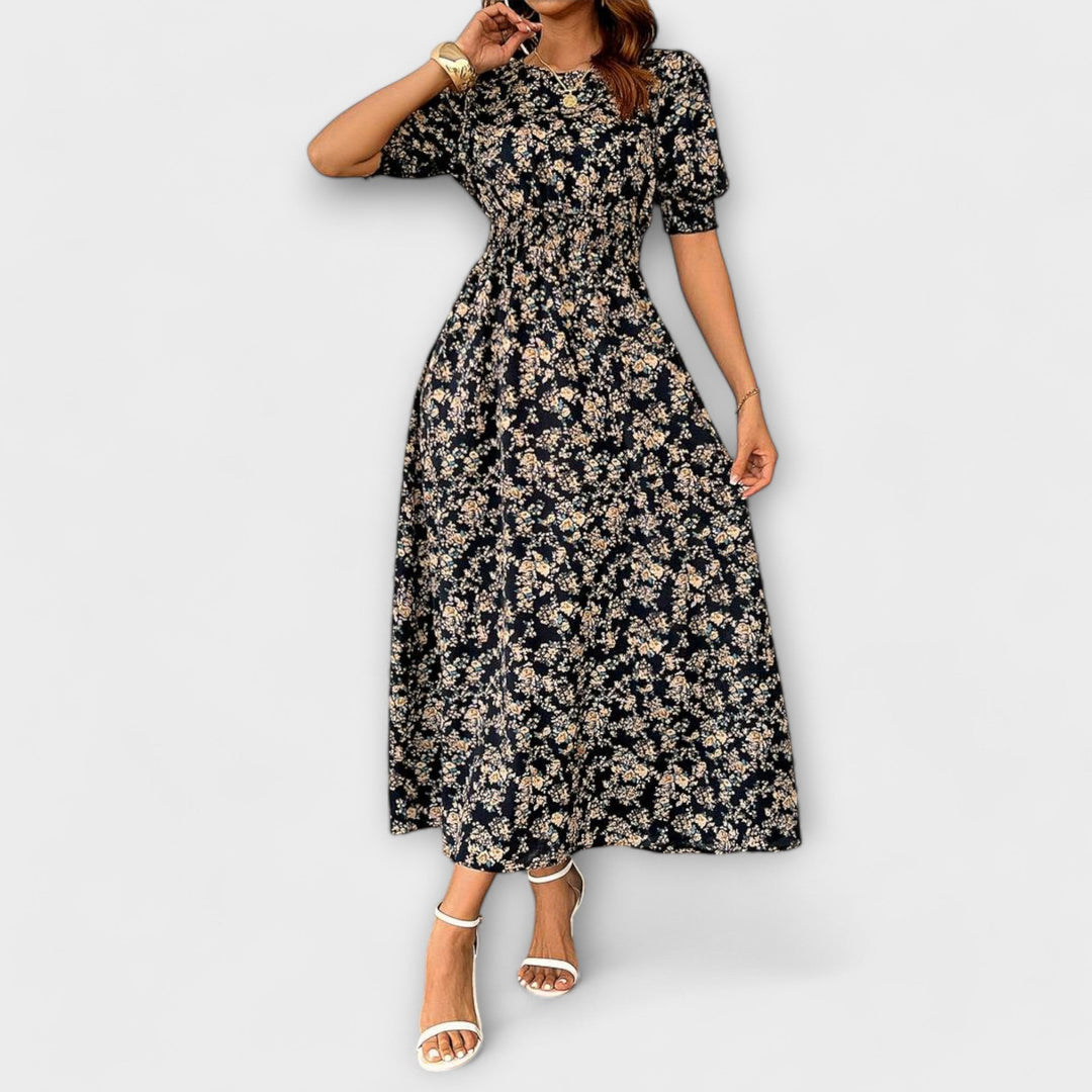 Kirsten - Kleid mit Rundhalsausschnitt und Blumenmuster
