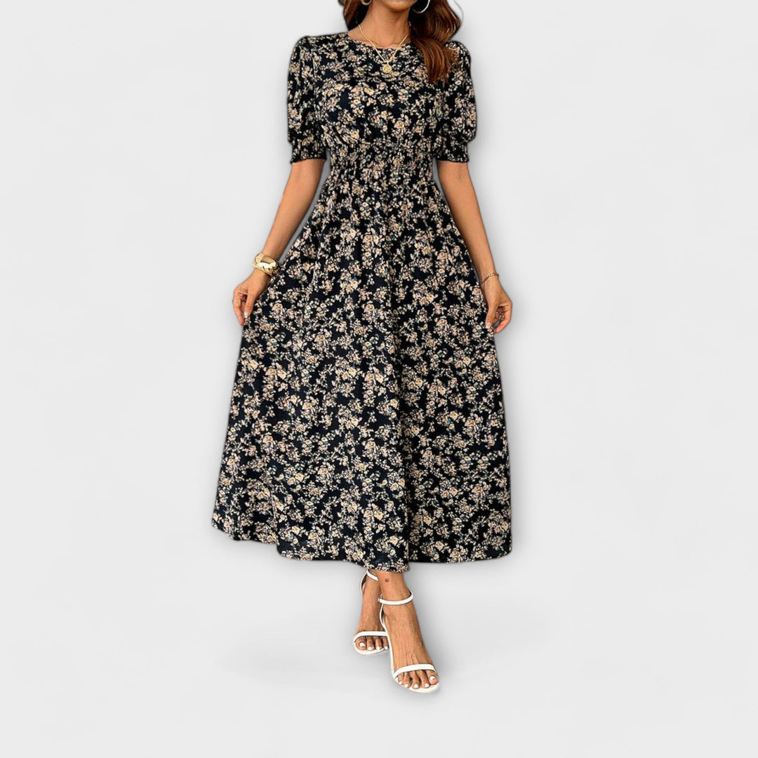 Kirsten - Kleid mit Rundhalsausschnitt und Blumenmuster