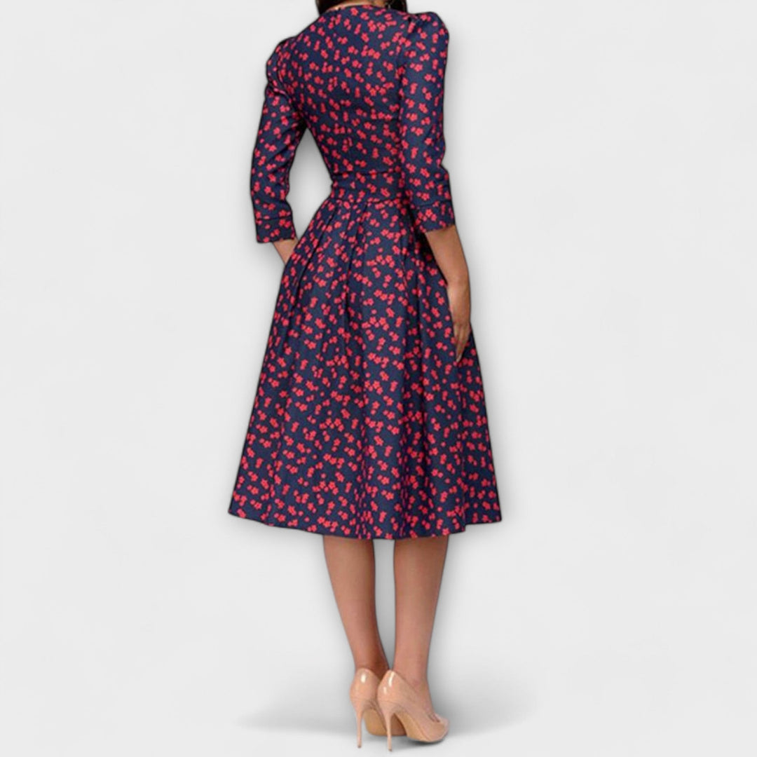 Birthe – Elegant knælang kjole